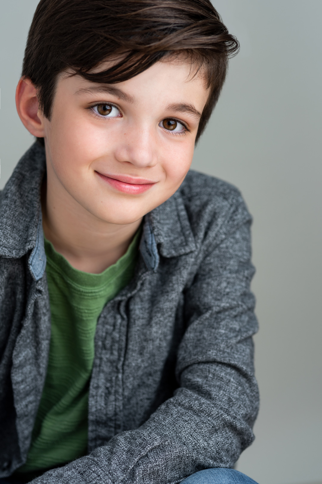 Child actor professional headshot of Matteo Bolognese