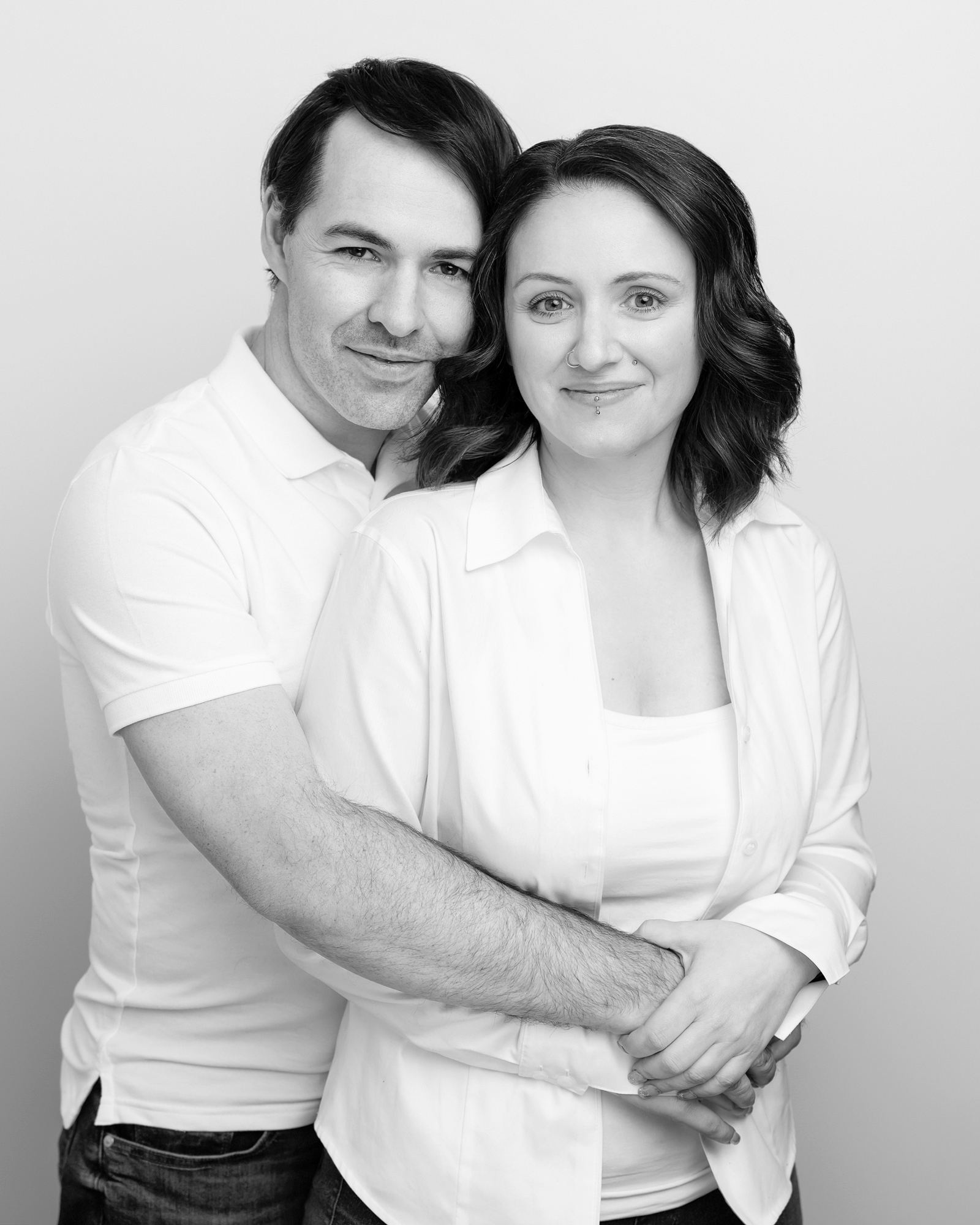 Couples loving photo in black and white vancouver bc family