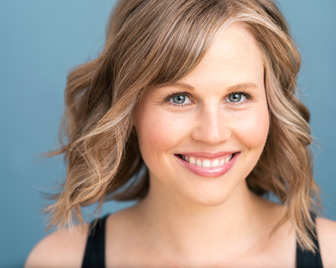 Ashley Alexander Hallmark actress with short hair closeup headshot