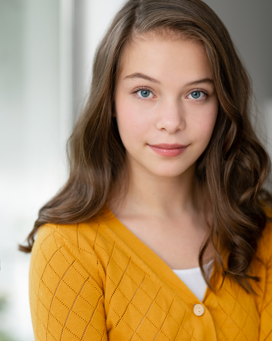 Teen actess Charlotte Clayton studio portrait on Sunshine Coast BC