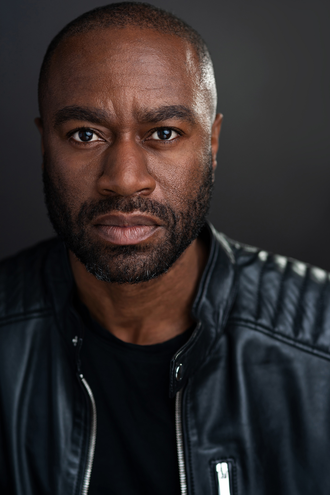 African american male actor David Parent action and bad guy headshot