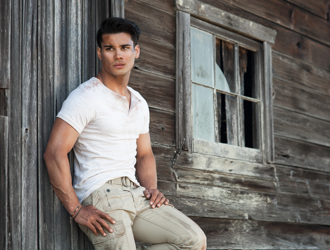 Male actor editorial of Drew Ray Tanner photoshoot