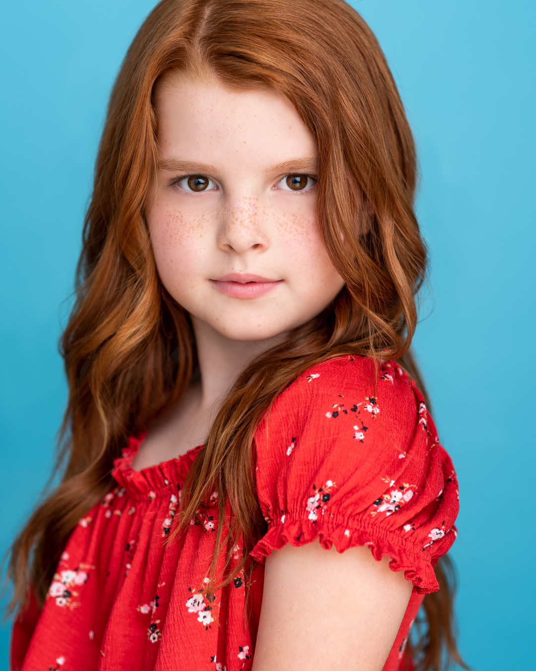 Red head Child actor that looks like Cheryl Blossom Emersyn Wright represented by Red Talent management