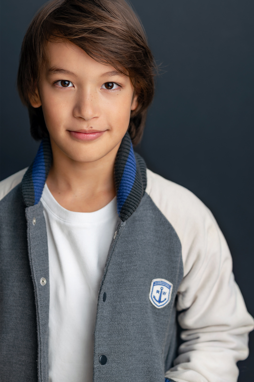 Boy child actor Kai Coulter kids fashion headshots in Vancovuer