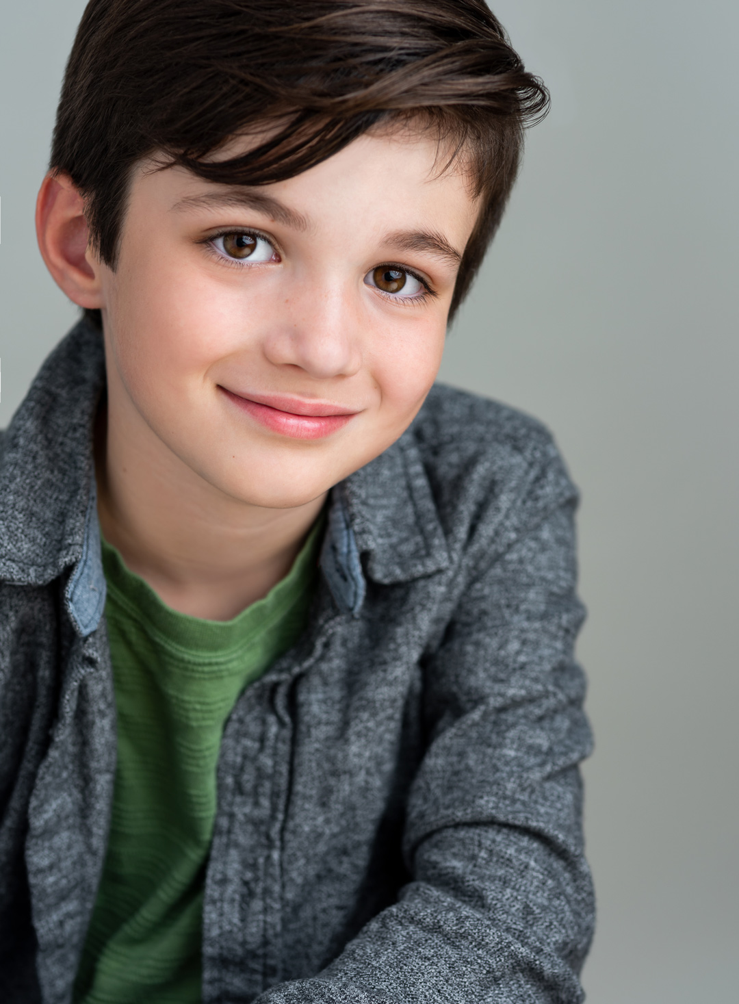 Disney young actor headshot Matteo Bolognese