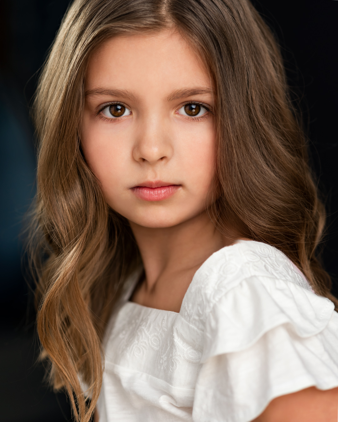 Professional actors headshot of 9yr old child actor Mischa Karwat