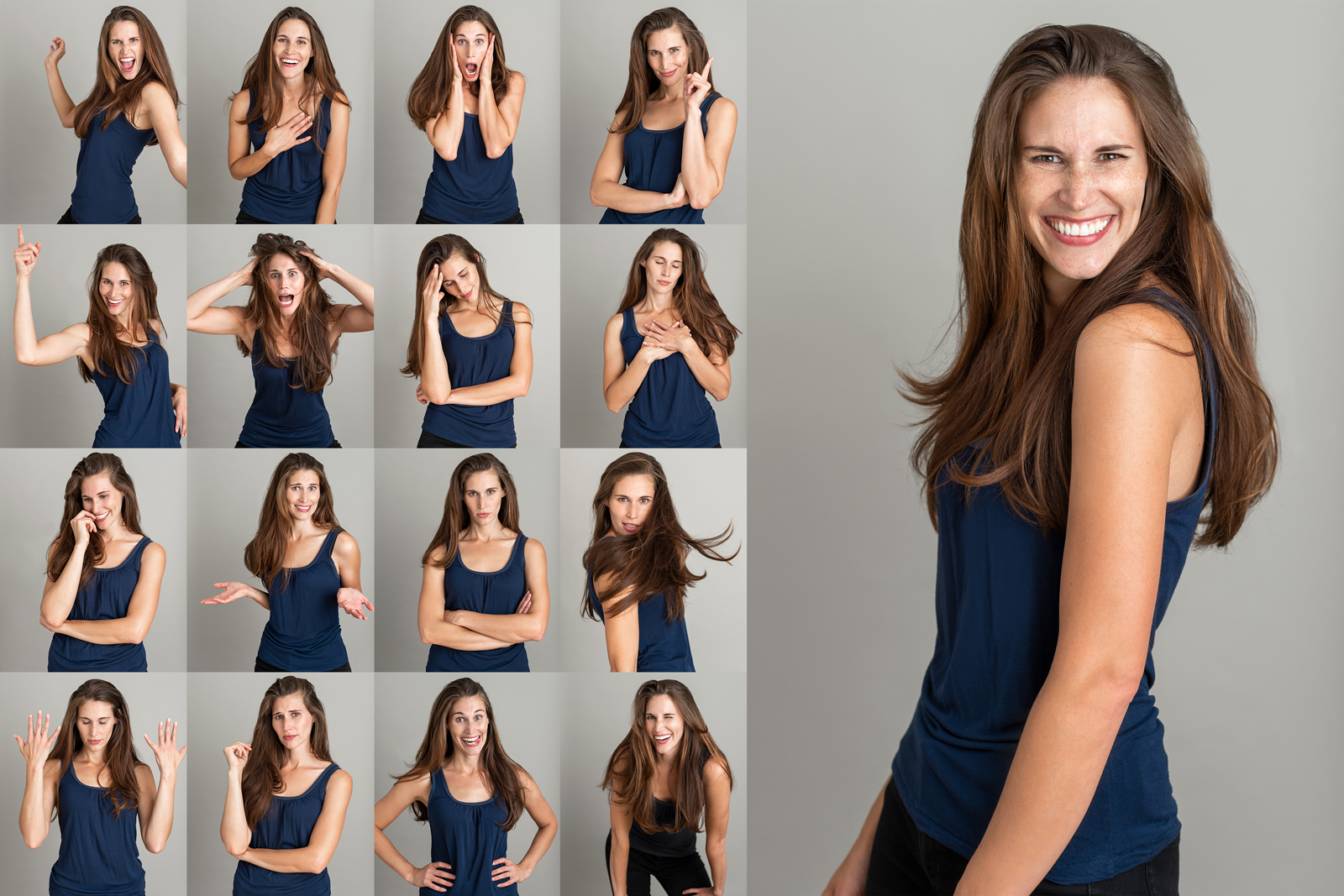 a photo collage of actors expressions