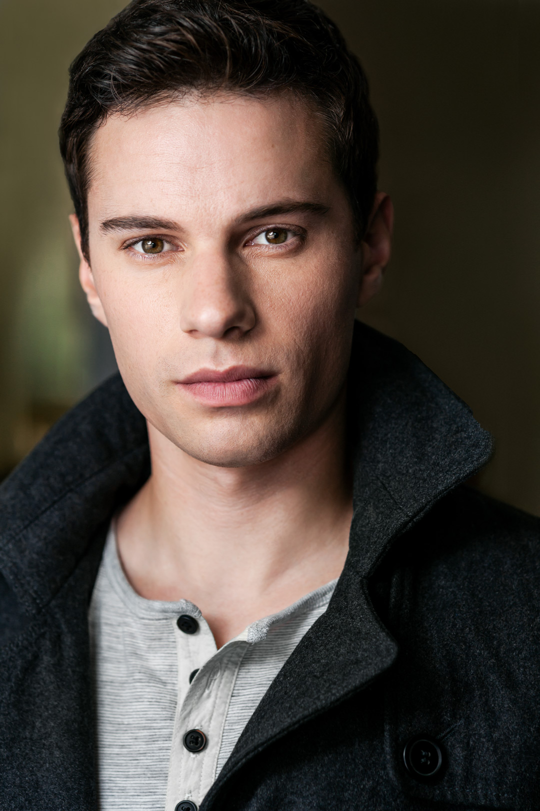 Actor Nathan Jean dark moody headshot